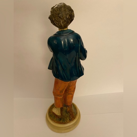 Vintage Borghese Chalkware Pair of Matching Boy & Girl Figurines - Picture 13 of 16